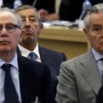Rodrigo Rato y Miguel Blesa durante el juicio