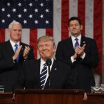 Donald Trump durante el discurso