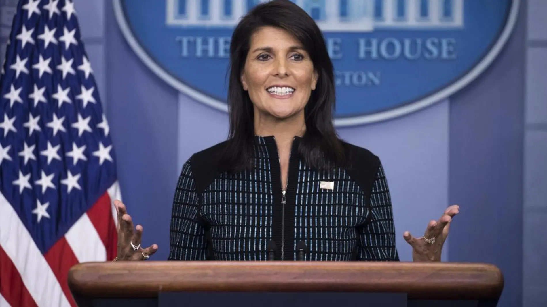 La embajadora de EEUU ante la ONU, Nikki Haley.