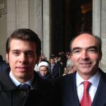José Ignacio, de 24 años, acudió a la Eucaristía junto a Emilio, profesor en Roma.
