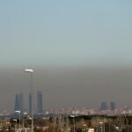Vista de la capa de contaminación que cubre la ciudad de Madrid