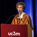 Margarita Salas, durante el acto de investidura doctora «honoris causa»/Efe