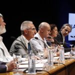 Momento de la presentación del programa en el que toma la palabra el nuevo consejero de Cultura, Miguel Ángel Vázquez