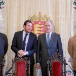 Alberto Bustos, Óscar Puente, Antonio Gato y Juan Carlos Prieto, durante la presentación