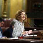Meritxell Batet, durante su intervención hoy en el Congreso.