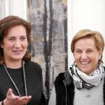 Las consejeras María Josefa García Cirac y Leonor González Menorca durante su encuentro en Valladolid