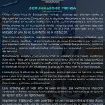 Comunicado de la clínica tras el incidente