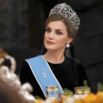 Doña Letizia con la tiara de la Reina Victoria Eugenia