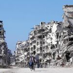 Son pocos los municipios y barrios que se hayan mantenido en pie desde el inicio del conflicto en 2011. En la imagen, Homs