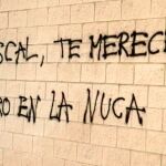 Una de las pintadas amenazantes que han aparecido tras los resultados de Vox en las elecciones andaluzas
