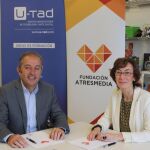 Jorge Calderón (U-tad) y Carmen Bieger (Fundación Atresmedia)