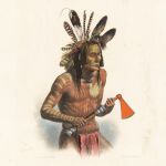 “Mató-Tope. Ataviado con sus atributos bélicos”, de Karl Bodmer