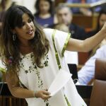 La portavoz parlamentaria de Podemos, Teresa Rodríguez