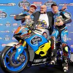 Marc van der Straten, entre Jack Miller y Rabat, ayer, en Madrid