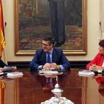 Patxi López, nuevo presidente del Congreso, ayer, durante la primera reunión de la Mesa de la Cámara