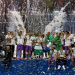 Imagen de la celebración del título de la última Champions, disputada en Cardiff