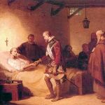 La visita de don Juan de Austria a Cervantes convaleciente tras la batalla de Lepanto (en la imagen, el cuadro de 1860 de Eduardo Cano de la Peña) nunca tuvo lugar en realidad