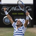 Feliciano Lopez celebra su victoria sobre Mischa Zverev