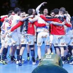 Los jugadores españoles celebran su pase a cuartos