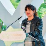 La candidata de Adelante Andalucía a la Presidencia de la Junta, Teresa Rodríguez, intervino ayer en un acto en Cádiz (Foto: Efe)