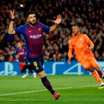 Luis Suárez, durante el partido / Foto: Reuters