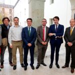 Eduardo Margareto, David Arranz, Juan López, el delegado de Iberdrola en Castilla y León, Celiano García, Luis Miguel Torres; el consejero, Juan Carlos Suárez-Quiñones; y el director general de Caja Rural de Zamora, Cipriano García
