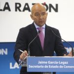 Jaime García-Legaz, Secretario de Estado de Comercio, durante el desayuno informativo en La Razón
