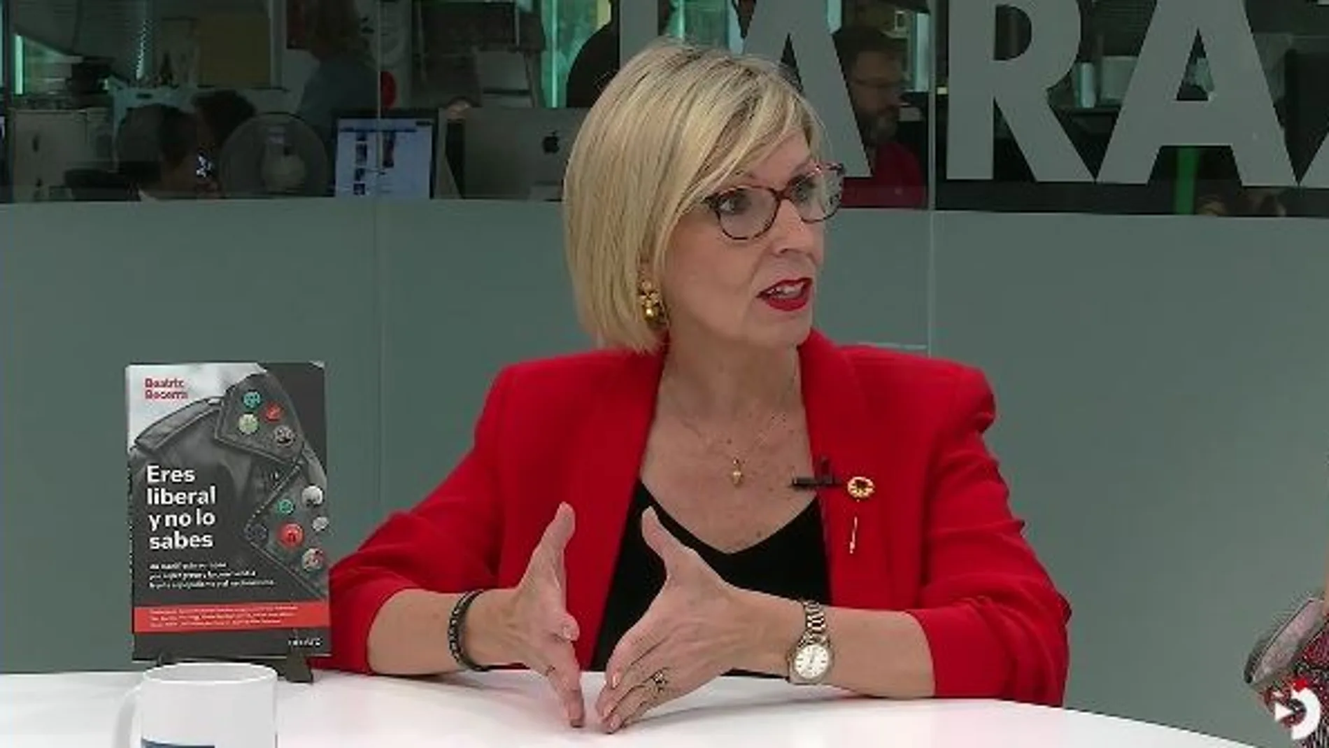 Beatriz Becerra en un momento de la entrevista