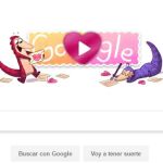 El doodle dedicado a San Valentín