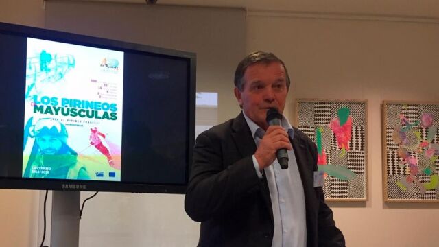 Jean-Henri Mir, presidente de la Confédération Pyrénéenne du Tourisme durante la presentación