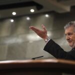 El portavoz del Gobierno, Íñigo Méndez de Vigo, durante la rueda de prensa posterior a la reunión del Consejo de Ministros del pasado viernes