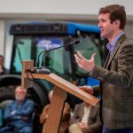 El presidente del Partido Popular, Pablo Casado, clausura un acto organizado por la organización agraria Asaja /Foto: Efe