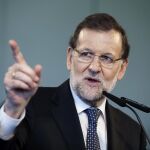 El presidente del Gobierno y candidato del Partido Popular a la presidencia del Gobierno en las próximas elecciones generales del 20D, Mariano Rajoy