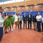 Ángeles Armisén y Alfonso Polanco visitan el nuevo Pabellón de Villamuriel