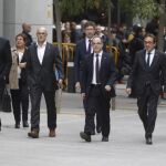 Los ex consellers llegan a la Audiencia Nacional. Foto: Archivo/Ap