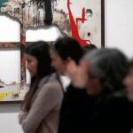 Vista de la obra de Joan Miró «Tela Cremada 1», de 1973, una de las piezas que se pueden contemplar en la exposición «Autogestión»