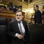 El presidente del Gobierno durante la sesión de control al Gobierno