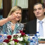 Del Olmo junto al reelegido presidente de la Cámara de Soria, Alberto Santamaría