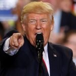 Donald Trump, hoy, en un acto en Pensilvania.
