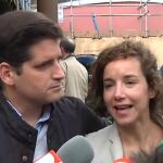 Enrique y Ana Echeverría, hermanos de Ignacio, en el juzgado de Londres al que han acudido esta mañana.