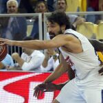 El base del Real Madrid Sergio Llull durante el partido frente al Herbalife Gran Canaria