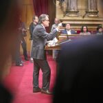 Artur Mas, ayer durante su intervención en el Parlament