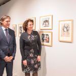 La consejera García-Cirac, el alcalde García Carbayo y el director del museo, Pedro Pérez Castro