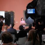 La consejera de Cultura, Rosa Aguilar, ayer en rueda de prensa