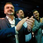 Alfred Bosch, ayer, junto al líder del partido Oriol Junqueras