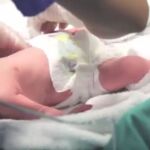 Imagen de uno de los bebés recién nacidos en Burgos