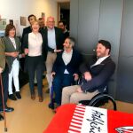 García Tejerina visita Aspaym en Valladolid junto a Jesús Julio Carnero, Ángel de Propios y Francisco Sardón, entre otros