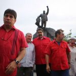 Nicolás Maduro en la inauguración de la estatua de Hugo Chávez regalada por Rusia