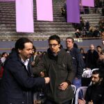Iglesias y Errejón en Vistalegre