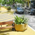 Calle Galileo. El proyecto para peatonalizarla se quedó en el olvido